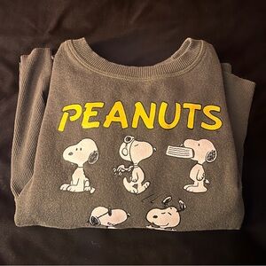 Peanuts Snoopy Olive Green Sweatshirt